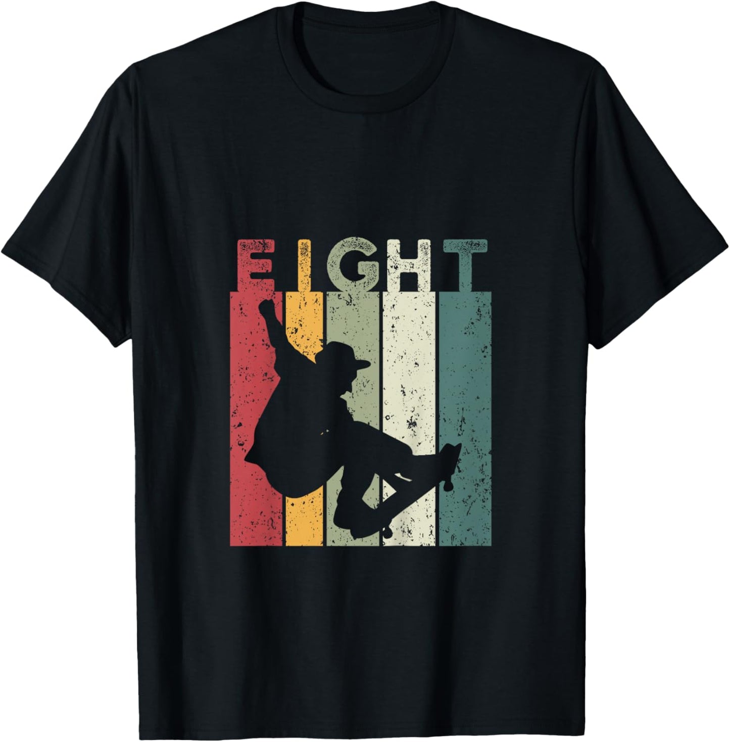8 Years Old Skater Vintage Skateboard Skateboarder T-Shirt - T-Shirt | Black