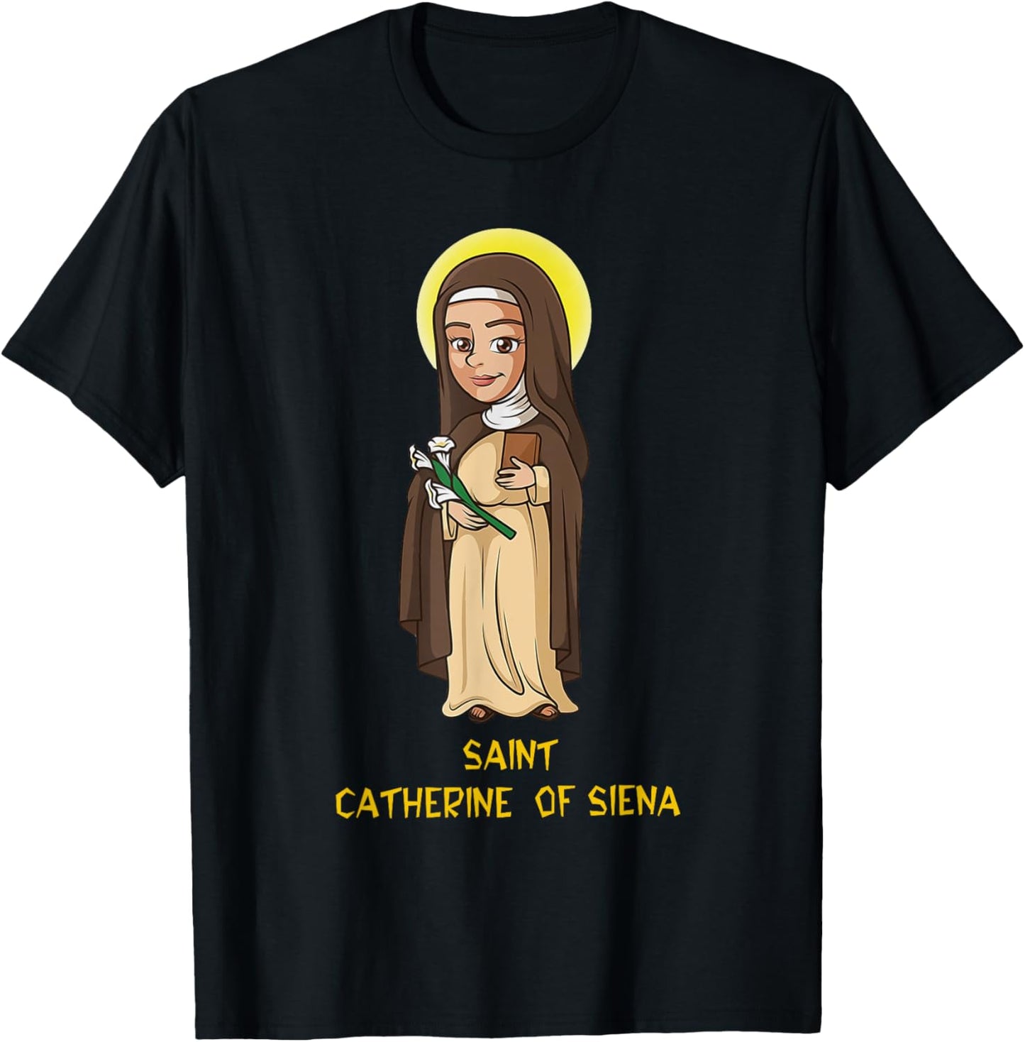 St.Catherine of Siena Catholic Purity Girls Teens T-Shirt - T-Shirt | Black