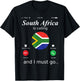 South Africa Is Calling and I Must Go South Africa Flag shir T-Shirt - T-Shirt | Black