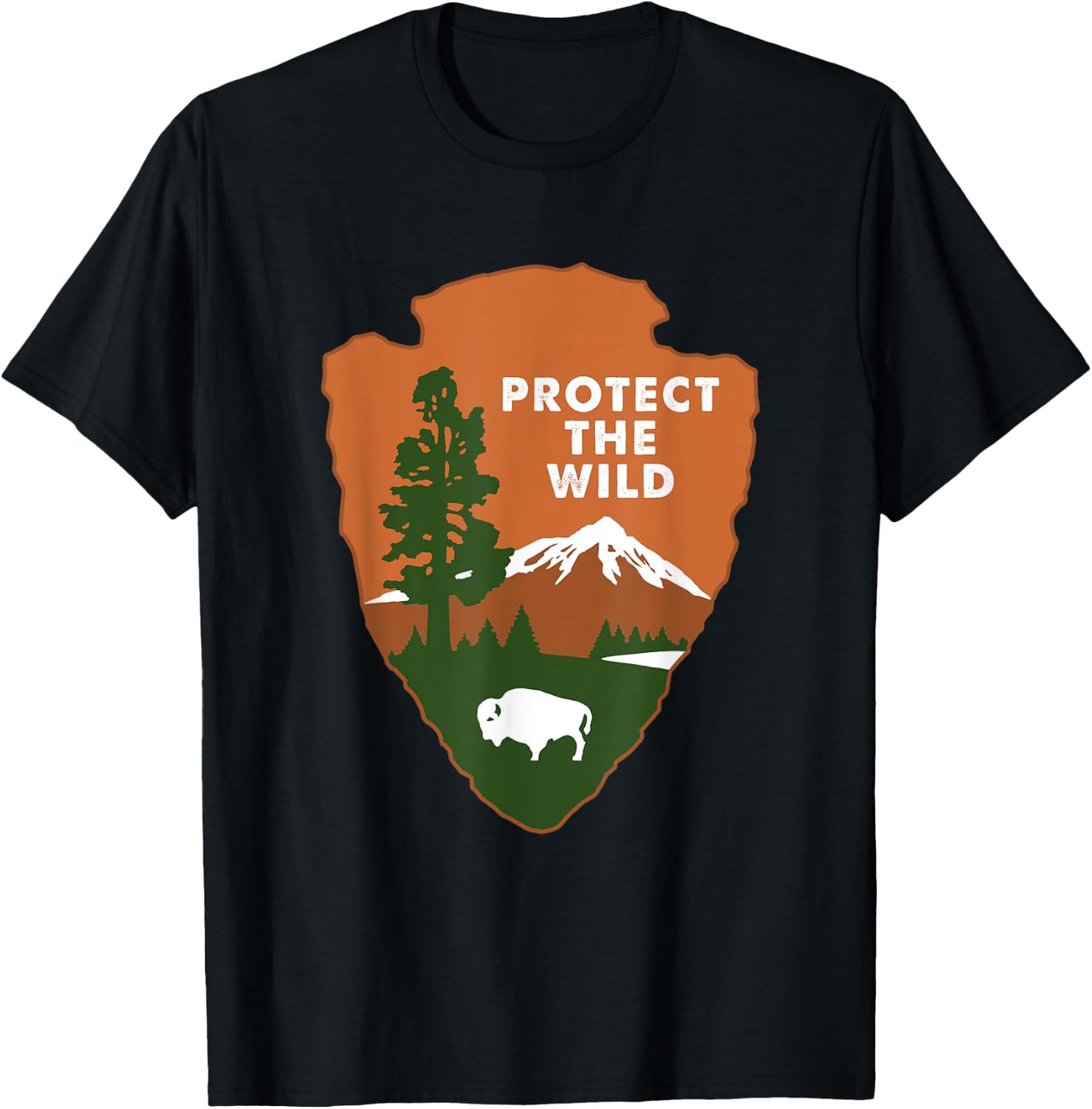 Protect the Wild, NPS Environmentalist Conservationist Gift T-Shirt - T-Shirt | Black