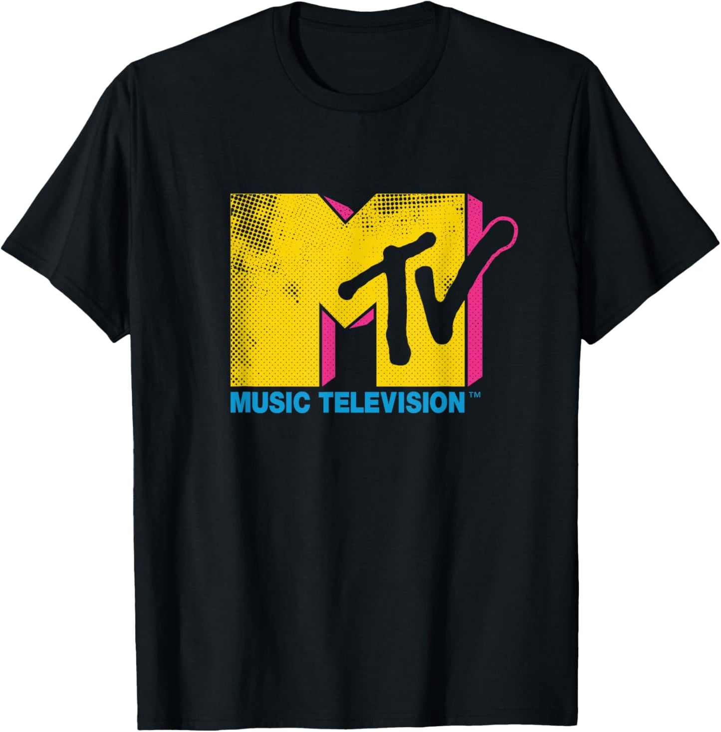 Mademark x MTV - MTV Logo Pop Art Graphic T-Shirt - T-Shirt | Black