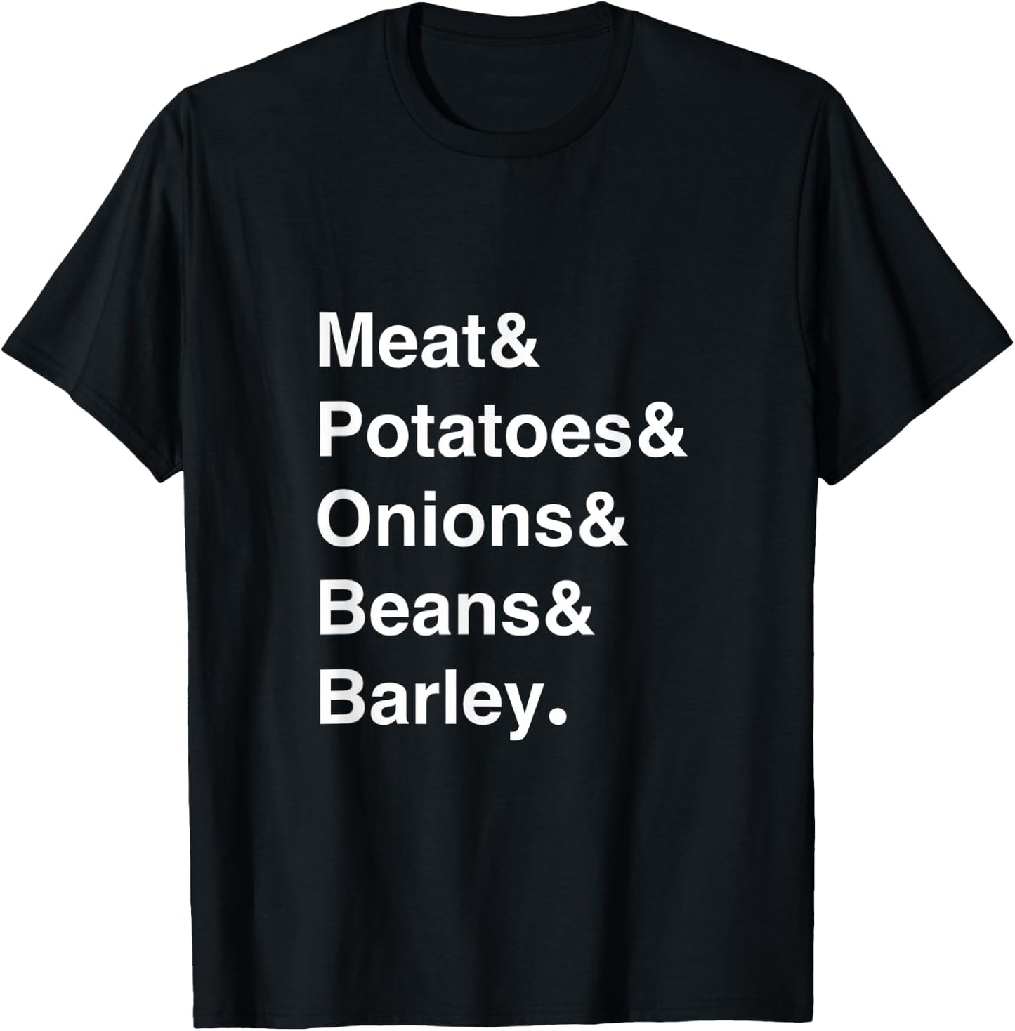 Jewish Kosher Food Apparel Cholent Nutrition Ingredients T-Shirt - T-Shirt | Black