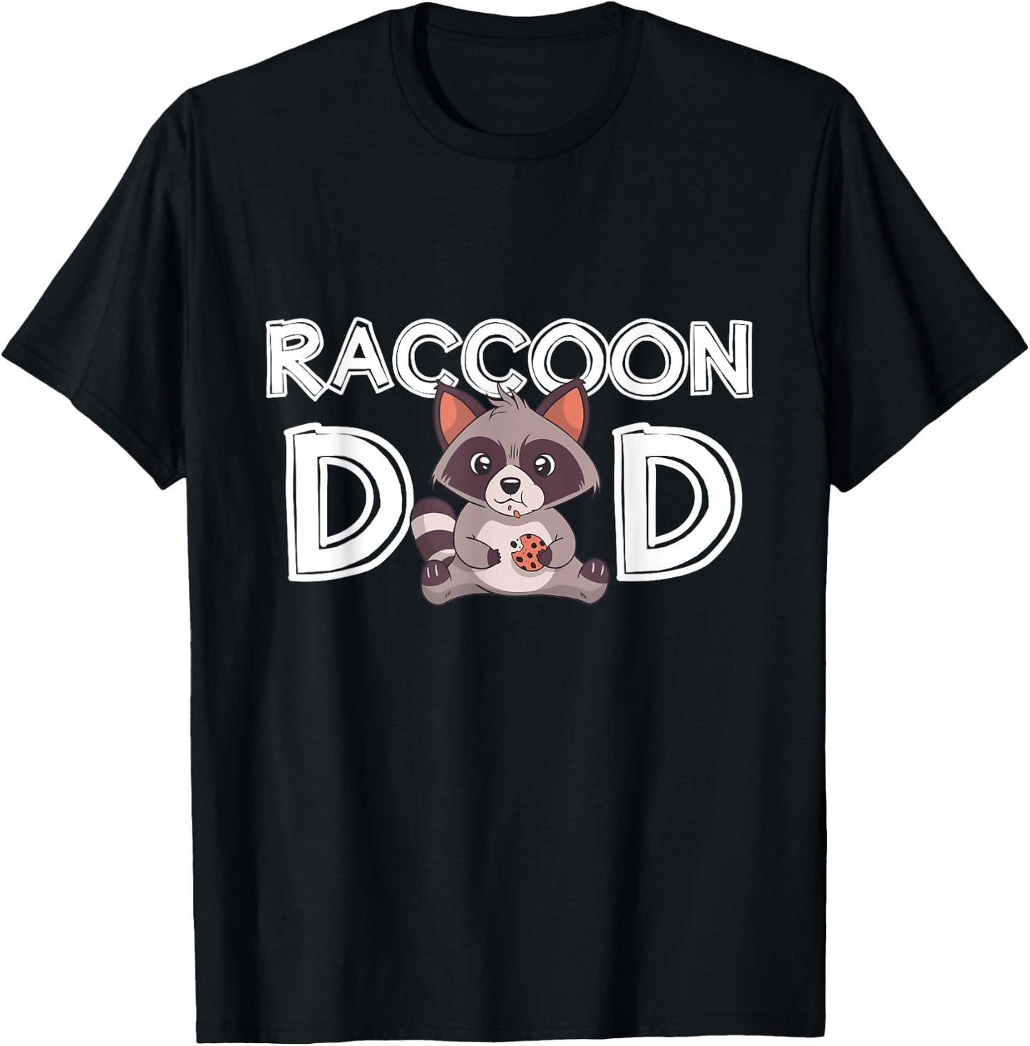 Raccoon Dad Trash Panda Daddy Father's Day Gift Raccoon T-Shirt - T-Shirt | Black