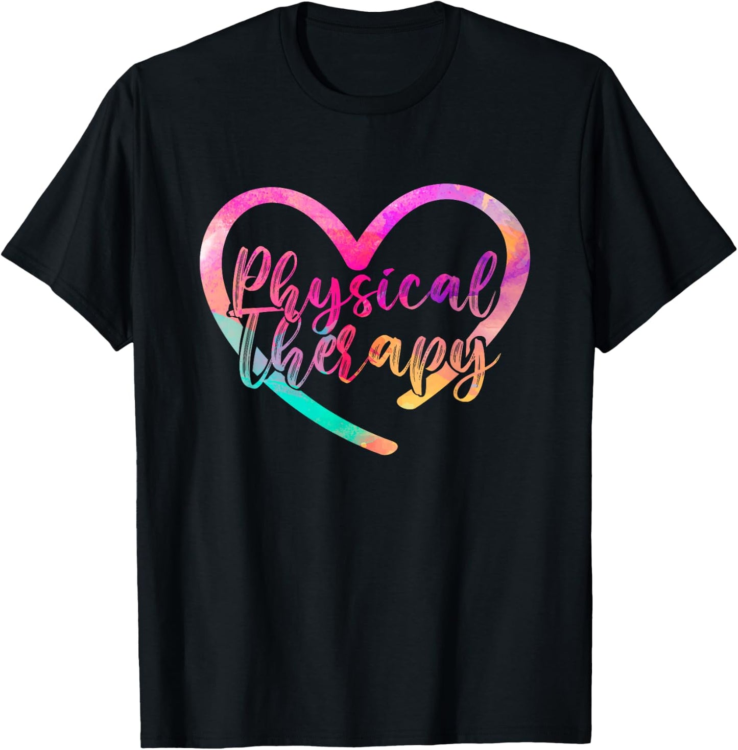 Love PTA Doctor Heart Physical Valentines Day Gift Therapy T-Shirt - T-Shirt | Black