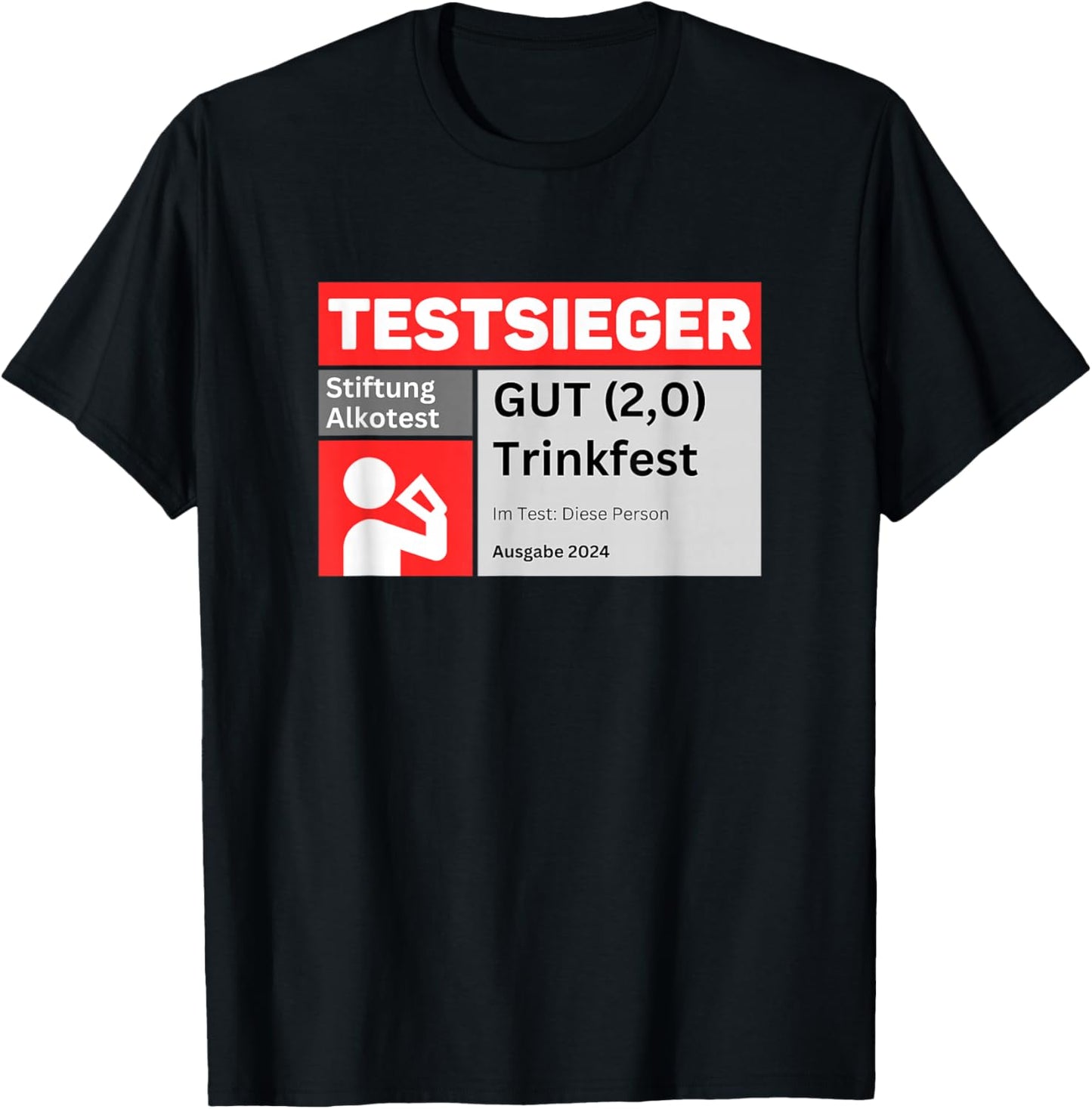 TESTSIEGER Stiftung Alkotest | Gut Trinkfest Malle Bumsbar T-Shirt - T-Shirt | Black