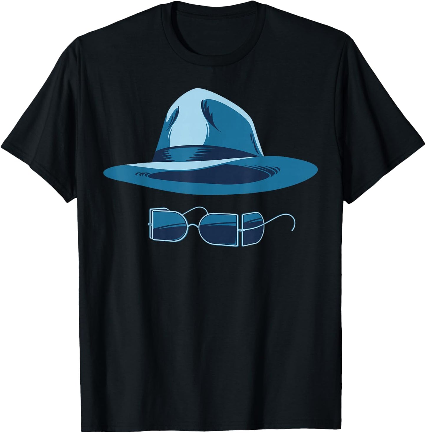 Universal Monsters The Invisible Man Hat And Glasses T-Shirt - T-Shirt | Black