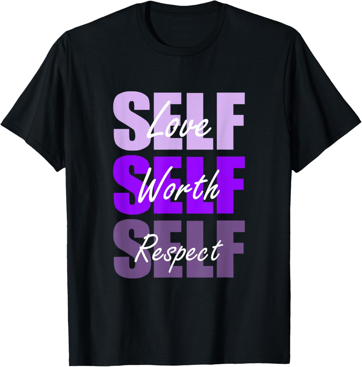 Purple Self-ish X 3 Purple Color Graphic T-Shirt - T-Shirt | Black