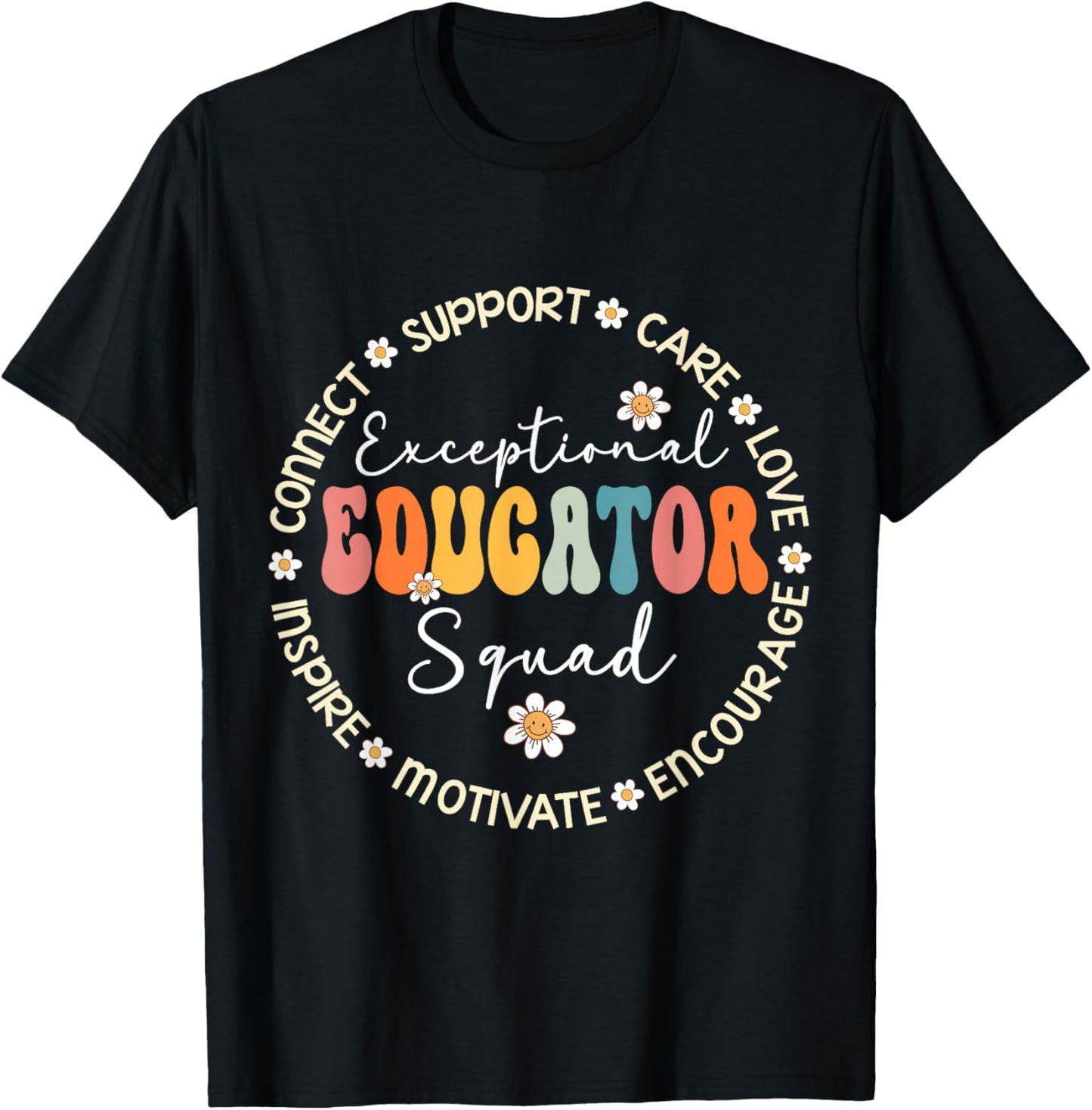 Exceptional Educator Squad Special Needs Education Teacher T-Shirt - T-Shirt | Black