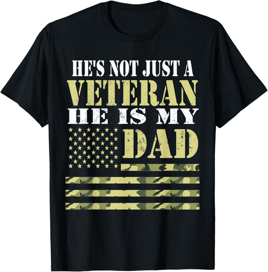 Army Veteran For Proud Veteran Dad From Daughter Veteran day T-Shirt - T-Shirt | Black