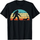 Retro Bigfoot Walking Dachshund Sasquatch Dog Wiener Vintage T-Shirt - T-Shirt | Black
