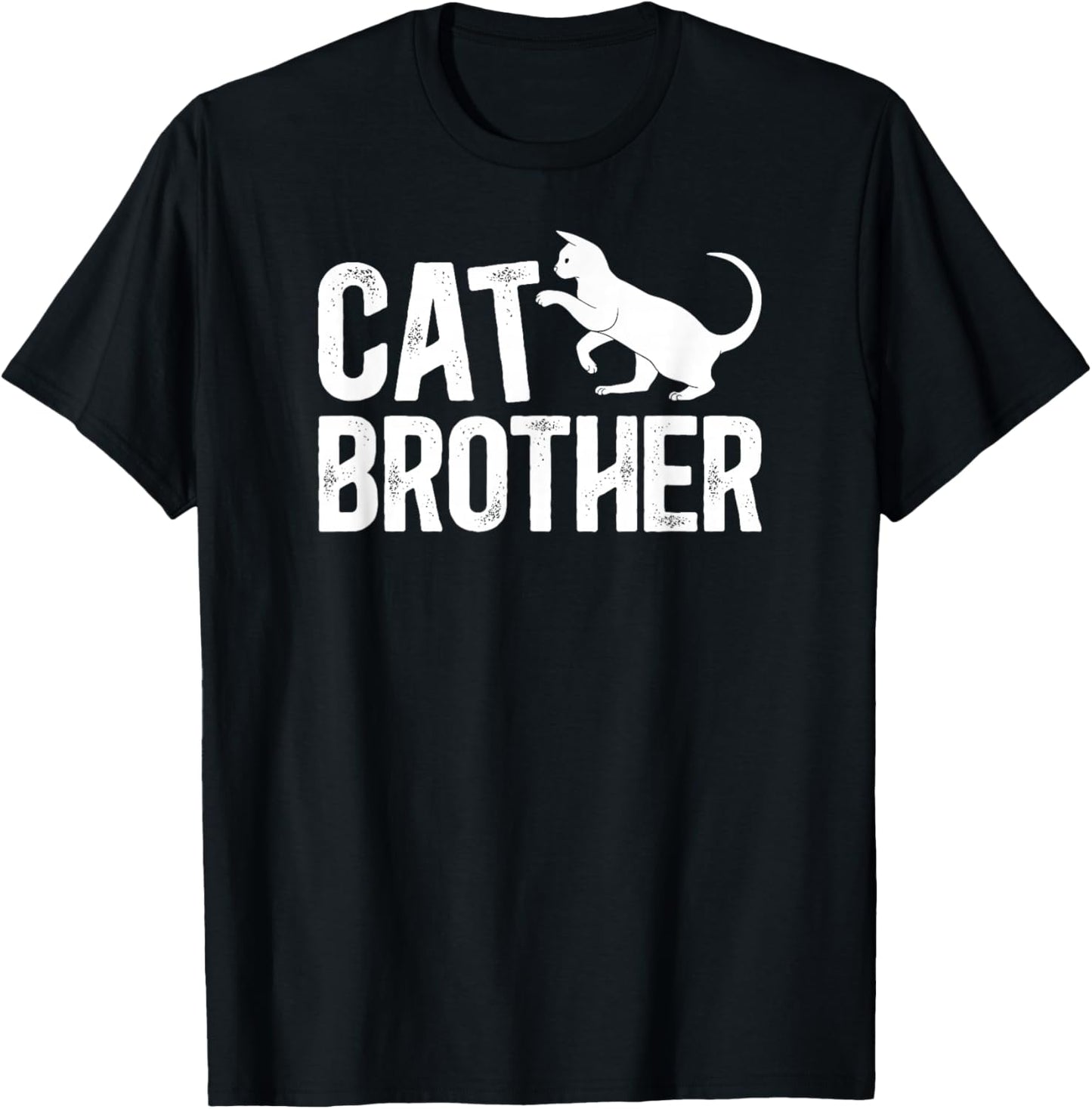 Cat Brother Cat Bro Cat Lover Brother T-Shirt - T-Shirt | Black