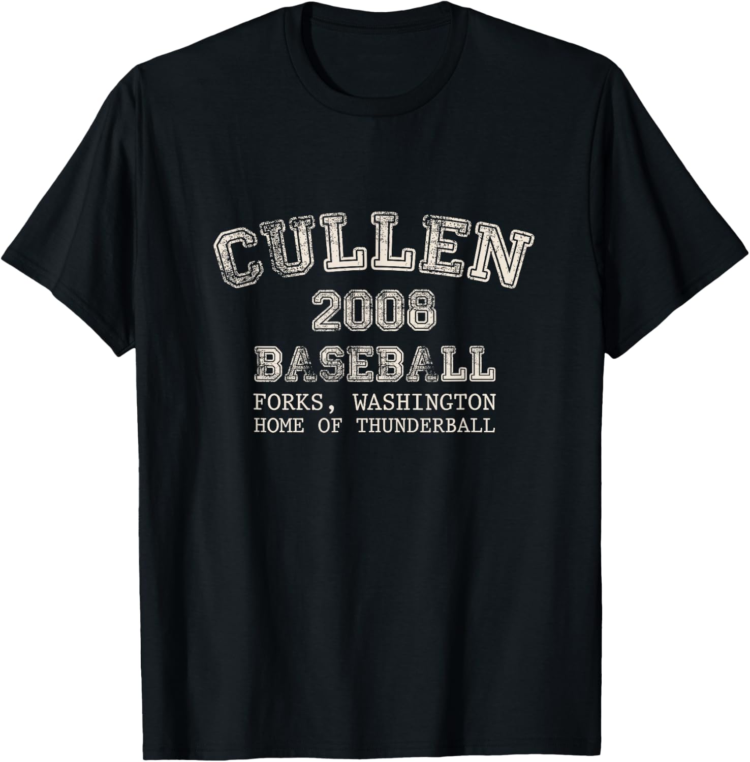 Cullen baseball Forks Washington design T-Shirt - T-Shirt | Black