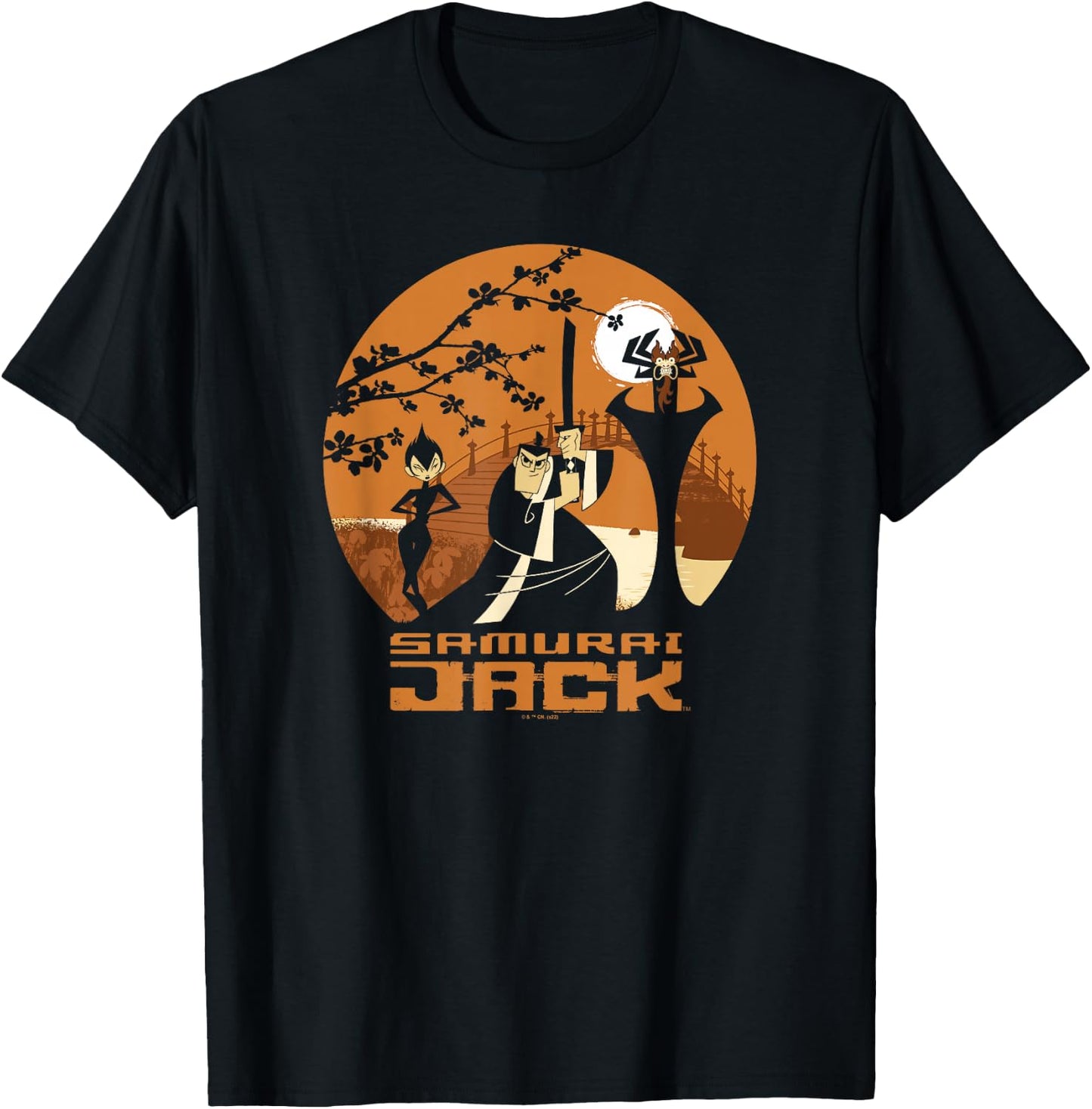 Samurai Jack Halloween Group Shot Character Poster T-Shirt - T-Shirt | Black