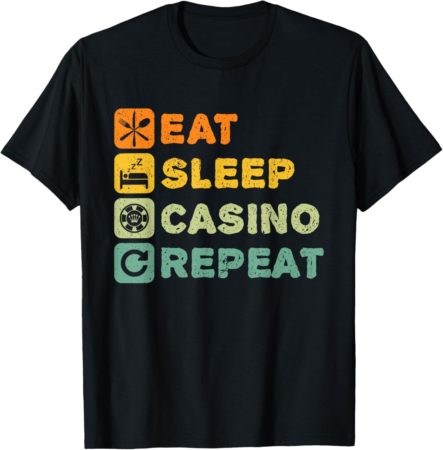 Funny Casino Play Poker Slot Machine Lover Player Gift T-Shirt - T-Shirt | Black