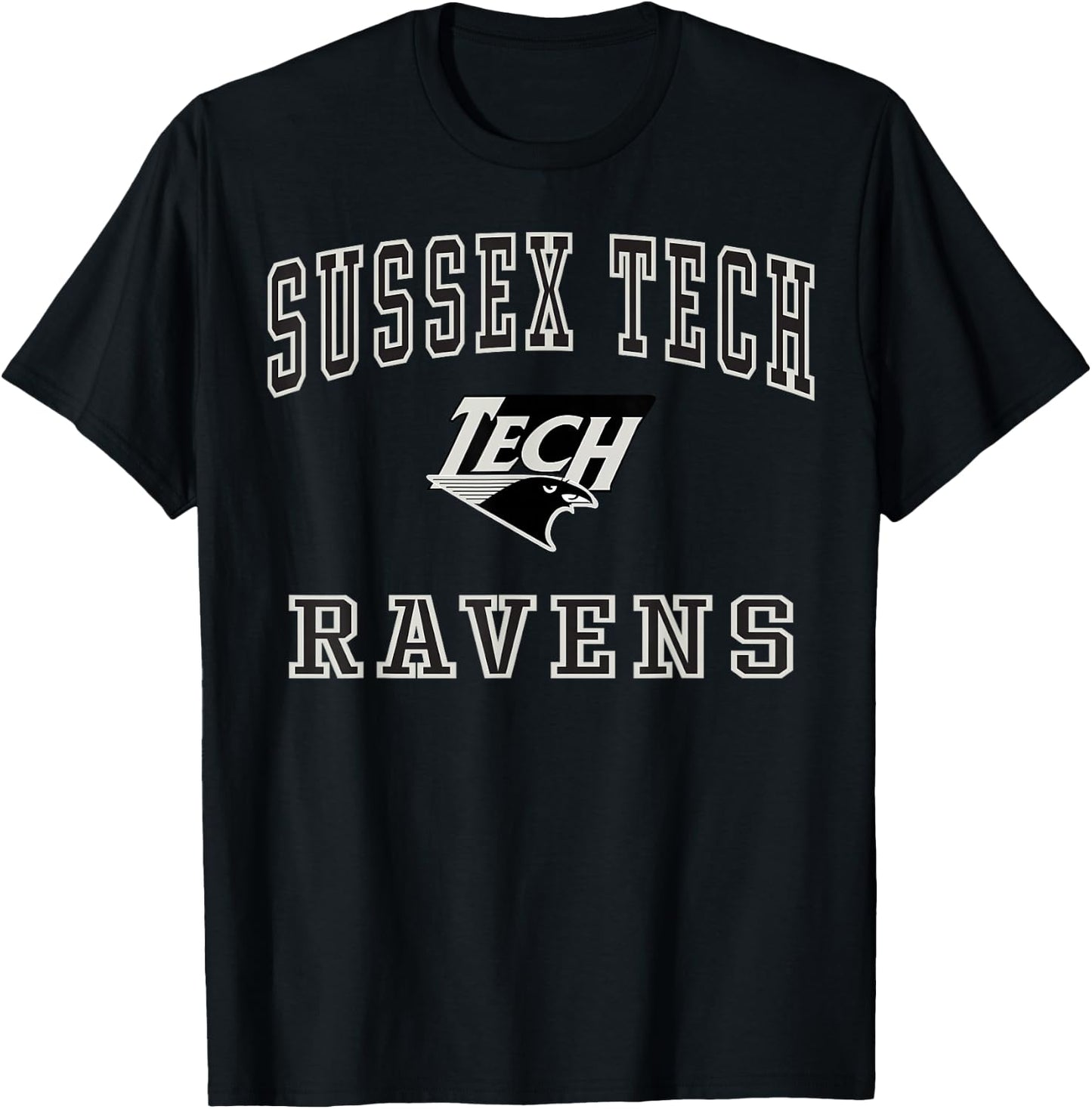 Sussex Tech High School Ravens C1 T-Shirt - T-Shirt | Black