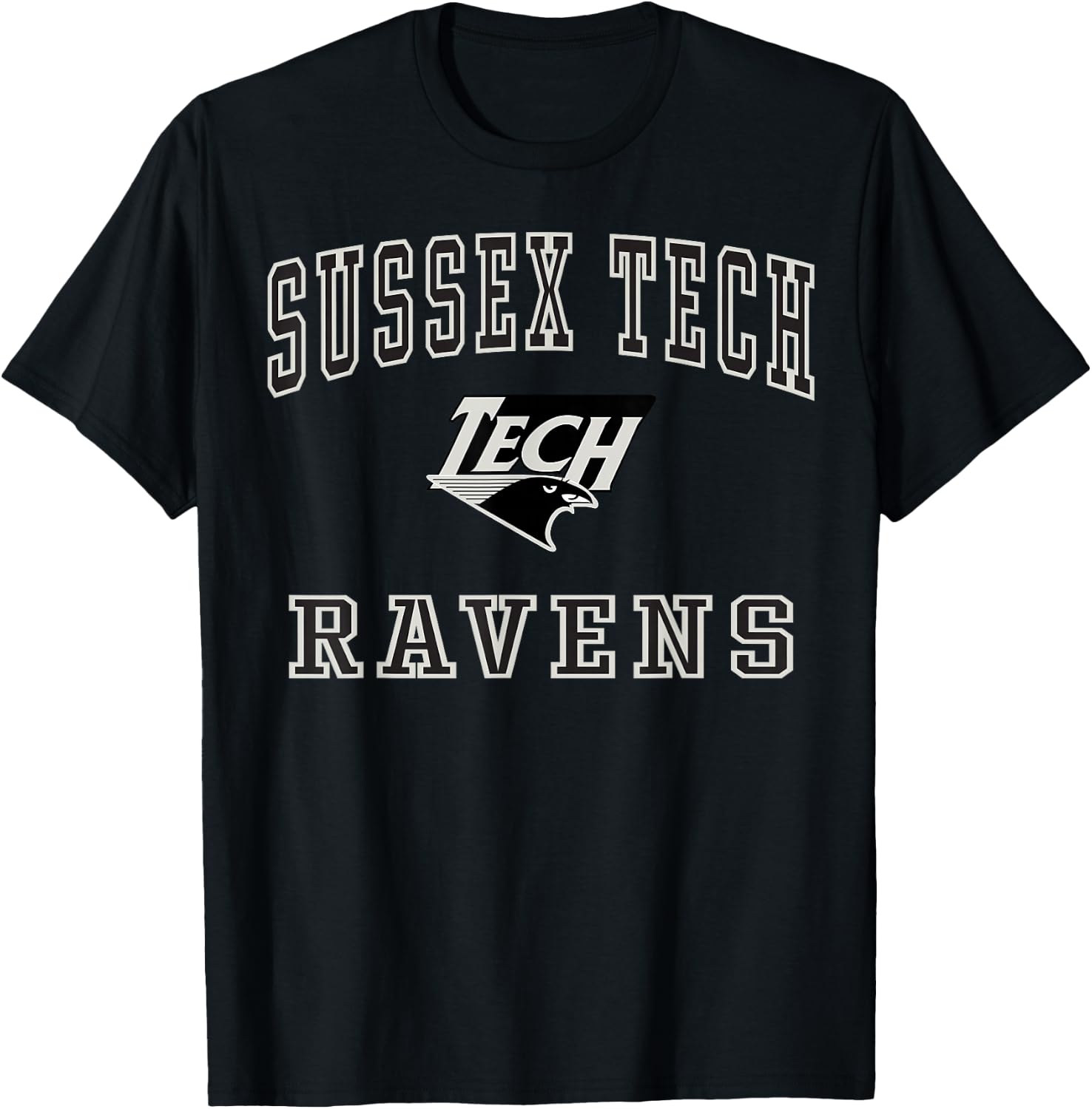 Sussex Tech High School Ravens C1 T-Shirt - T-Shirt | Black