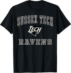 Sussex Tech High School Ravens C1 T-Shirt - T-Shirt | Black