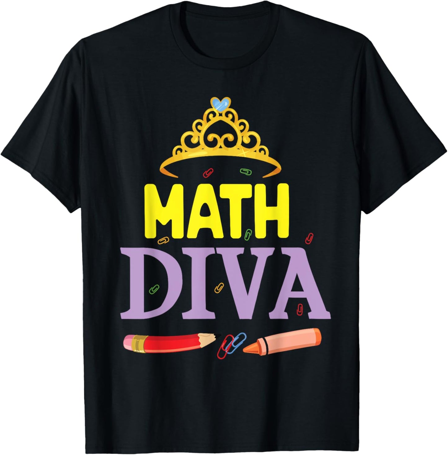 Math Diva Student Senior Teacher Happy Back To School Day T-Shirt - T-Shirt | Black