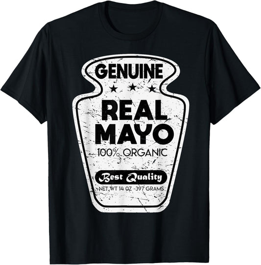 Condiment Mayo Mayonnaise Costume Vintage Halloween Gifts T-Shirt - T-Shirt | Black
