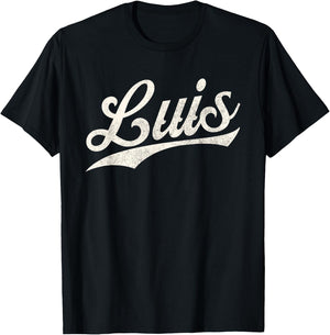 Luis Name, Retro Vintage Luis Given Name T-Shirt - T-Shirt | Black