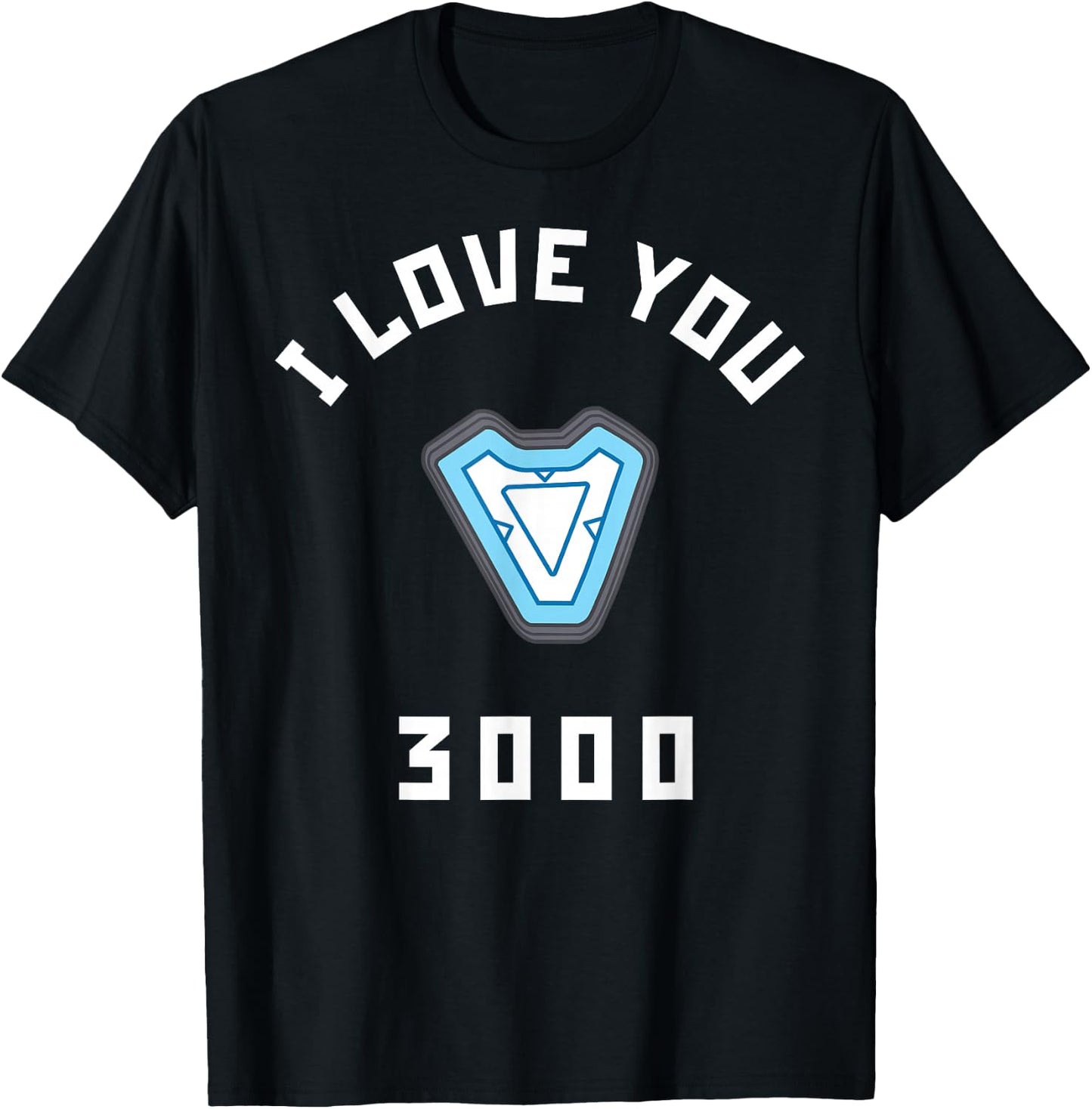 Marvel Avengers Endgame Iron Man I Love You 3000 Arc Reactor T-Shirt - T-Shirt | Black