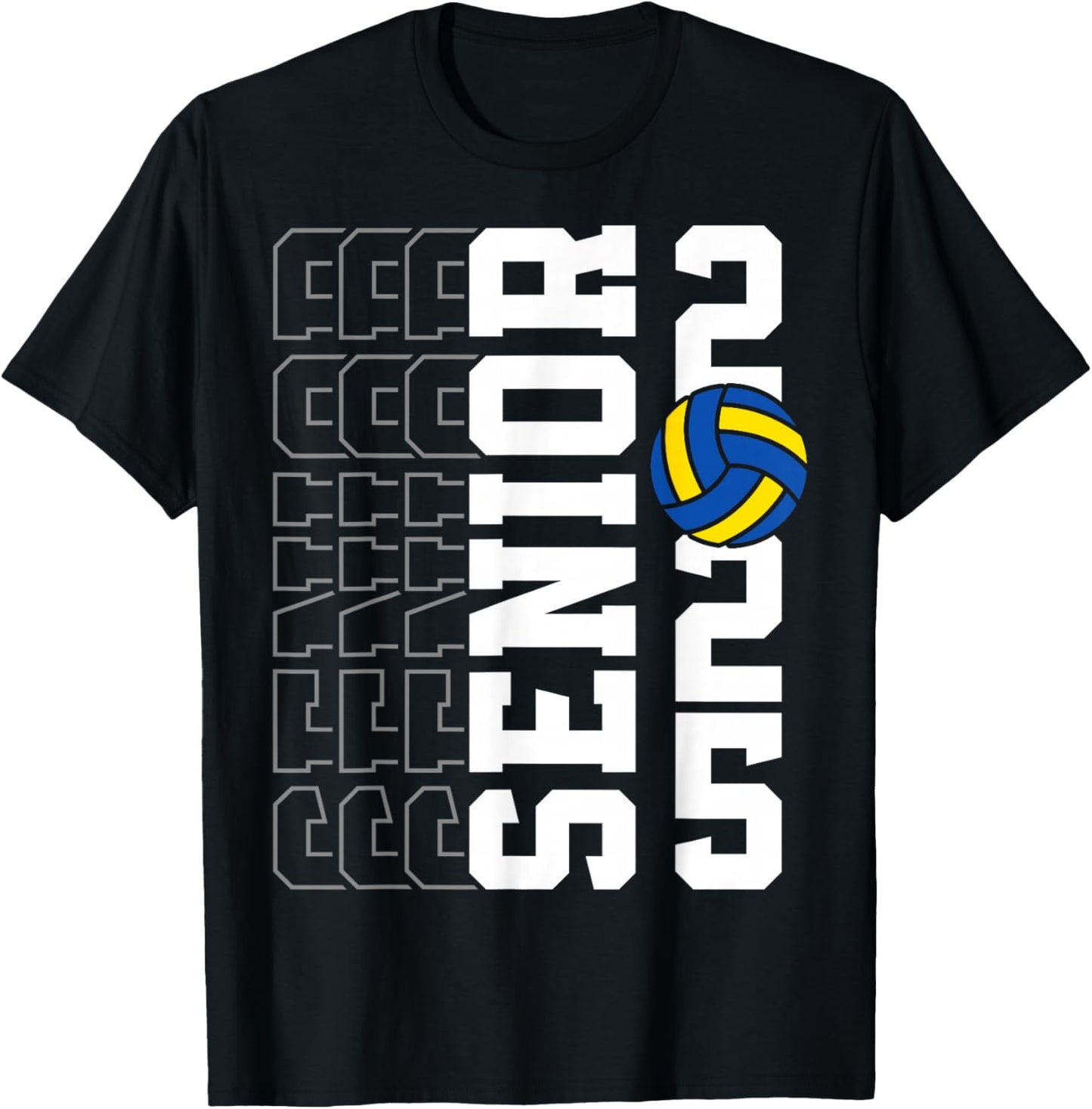 Class of 2025 Graduation Senior Volleyball Player Boys Girls T-Shirt - T-Shirt | Black