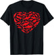 Valentine Sharks Heart Sea Animal Lover Ocean Wildlife T-Shirt - T-Shirt | Black