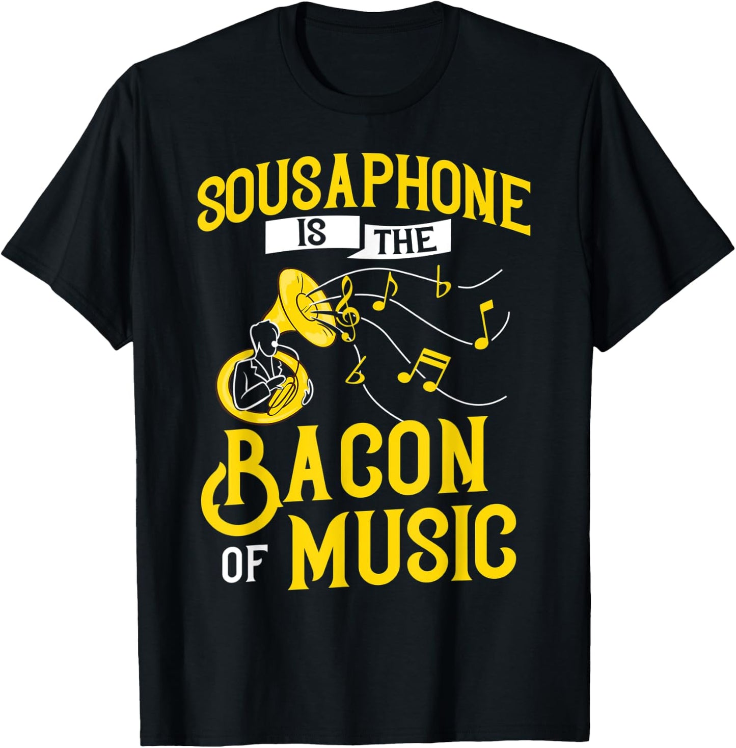 Sousaphone Tuba Marching Band Instrument Music Player T-Shirt - T-Shirt | Black
