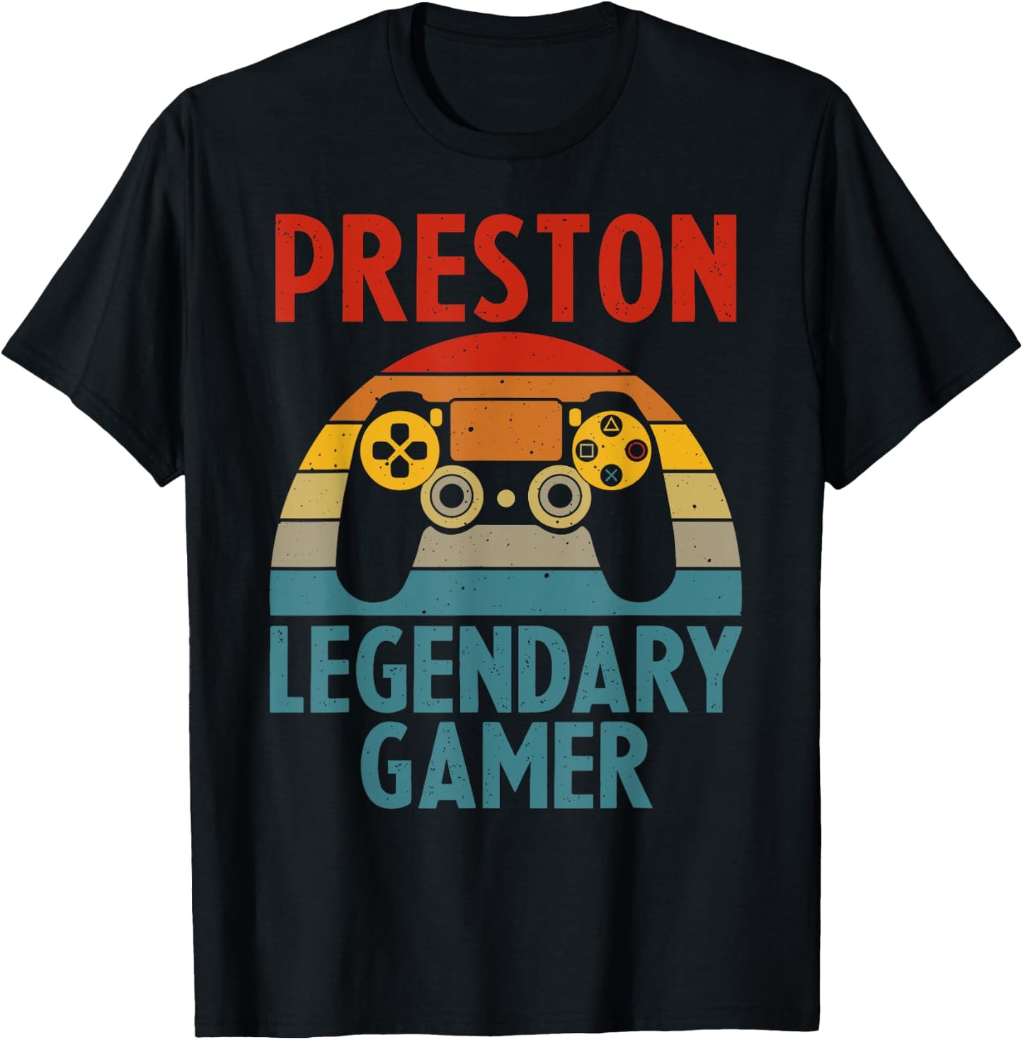 PRESTON Gift Name Personalized Funny Gaming Geek Birthday T-Shirt - T-Shirt | Black