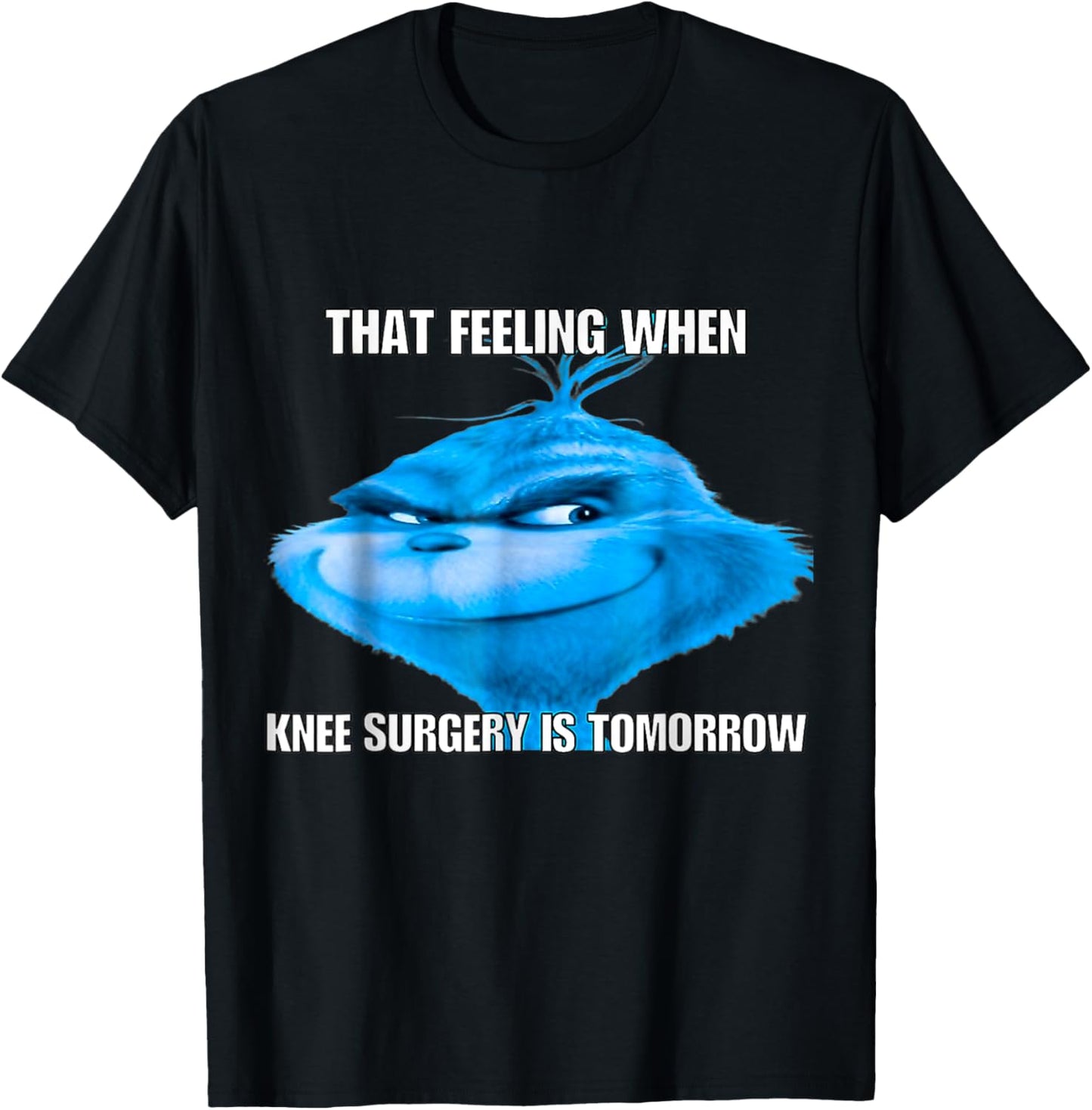 That Feeling When Knee Surgery Is Tomorrow Bird Funny Meme T-Shirt - T-Shirt | Black