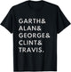 90s Country Men Singers Garth & Clint Alan George Travis T-Shirt - T-Shirt | Black
