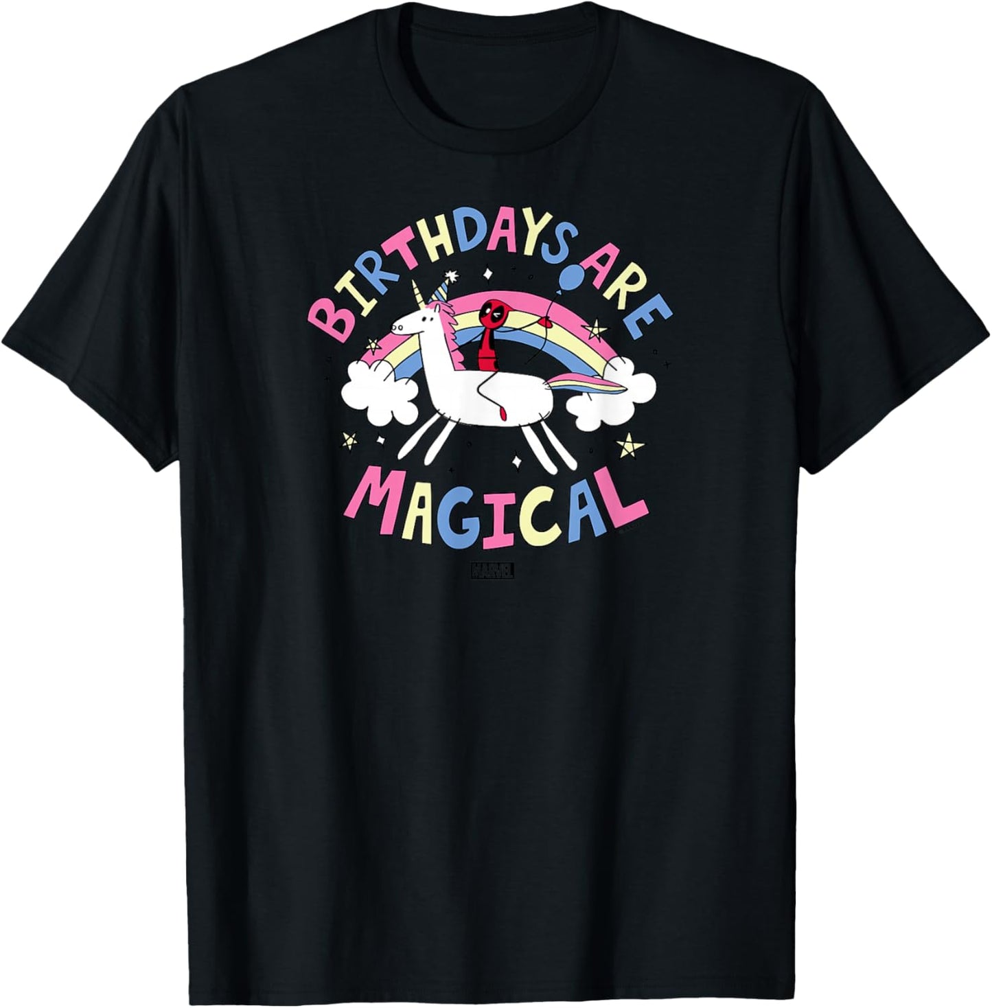 Deadpool - Birthdays are Magical T-Shirt - T-Shirt | Black