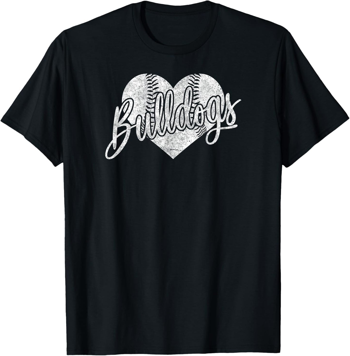 Bulldogs Baseball Softball High School Team Mascot Mom T-Shirt - T-Shirt | Black