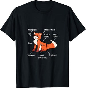 Anatomy Of A Fox Fox Lover T-Shirt - T-Shirt | Black