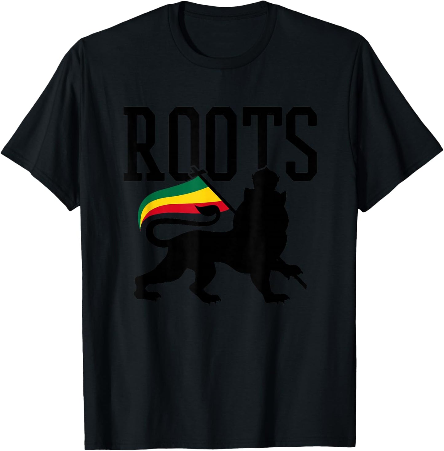 Reggae Roots Lion Of Judah Rastafari Rasta Music Gift T-Shirt - T-Shirt | Black