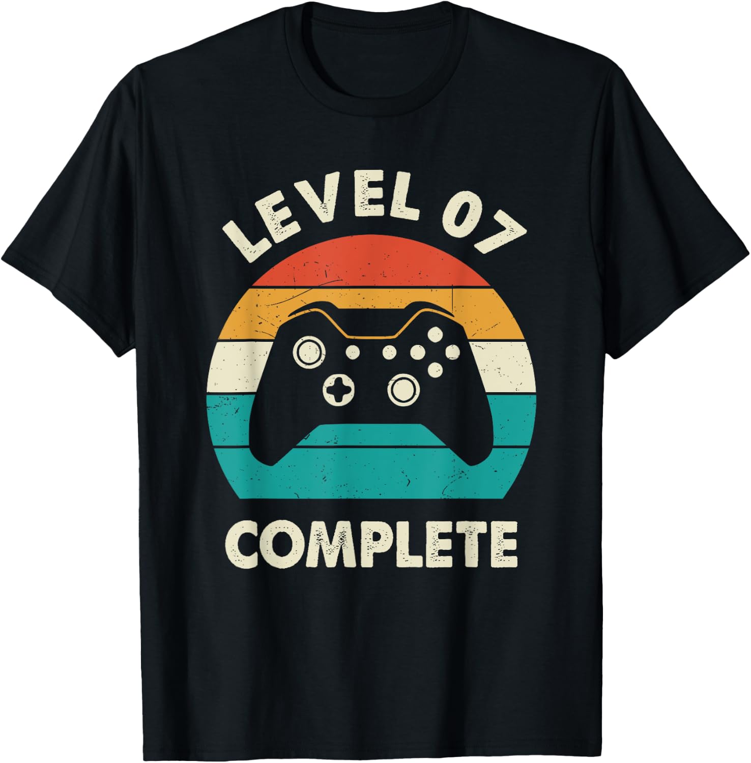7th Wedding Anniversary For Couples Level 7 Complete T-Shirt - T-Shirt | Black