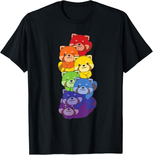 Rainbow Red Pandas Cute Animals Colorful Red Panda