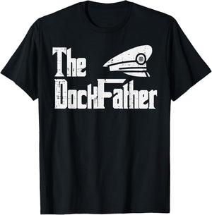 The Dock Father Fun Boat Captain Parody Dad Papa Grandpa Men T-Shirt - T-Shirt | Black
