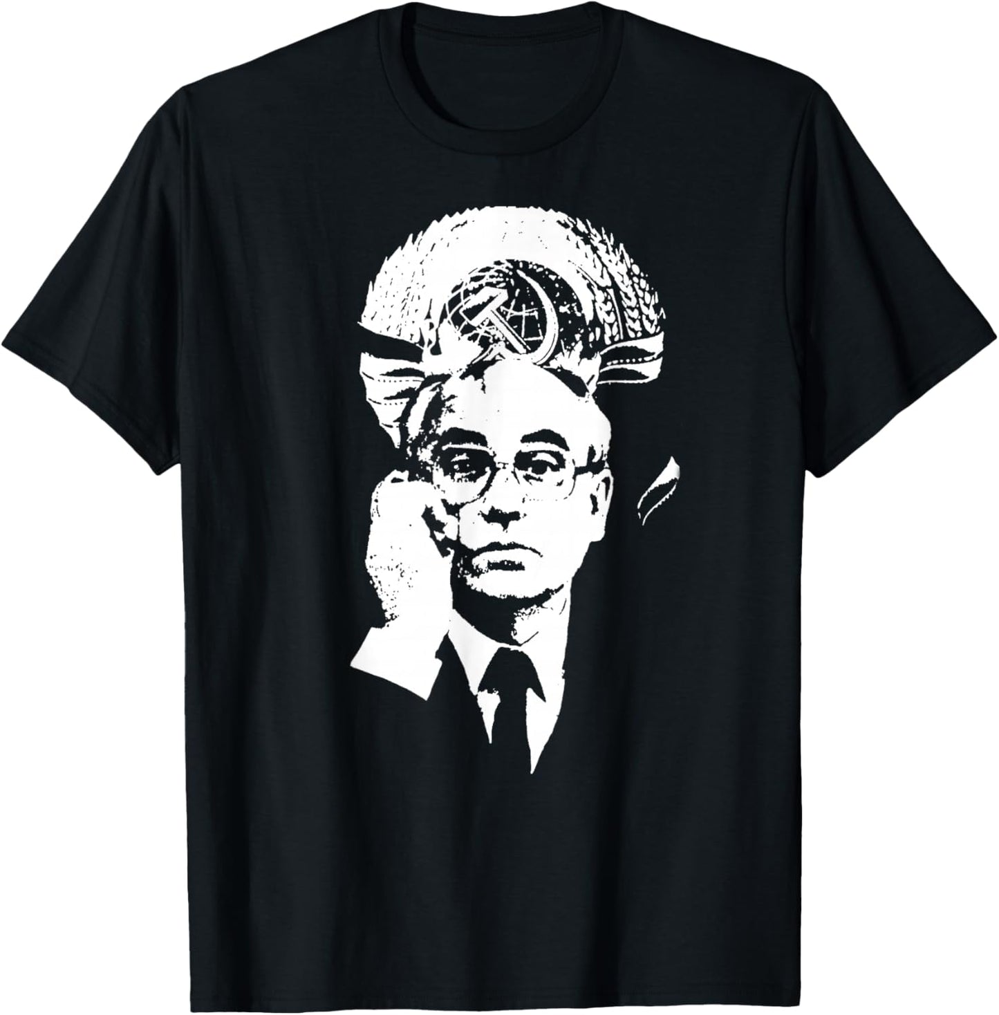 Gorbachev Retro Vintage Soviet SOVI8 T-Shirt - T-Shirt | Black