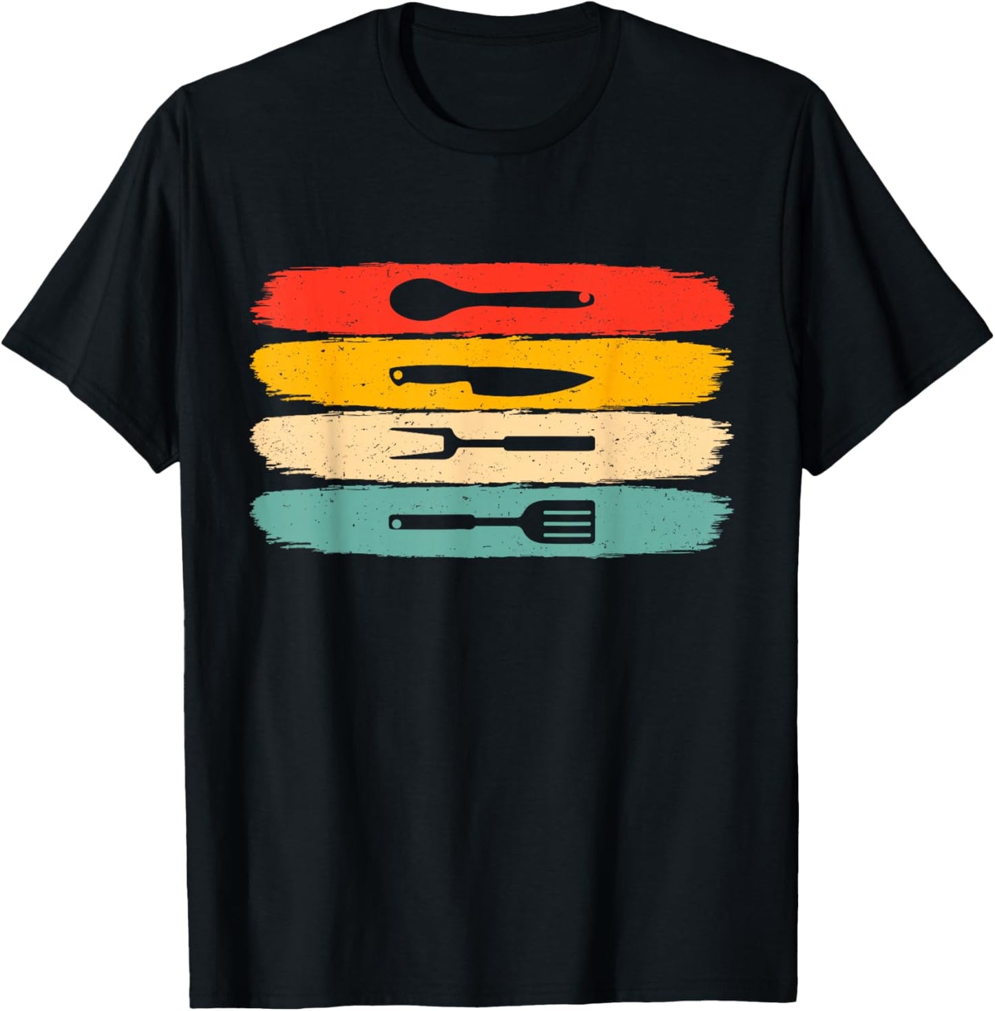Vintage Cook Cooking Design For Chef Men Women T-Shirt - T-Shirt | Black