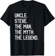 Uncle Steve The Man The Myth The Legend Proud Family Steve T-Shirt - T-Shirt | Black