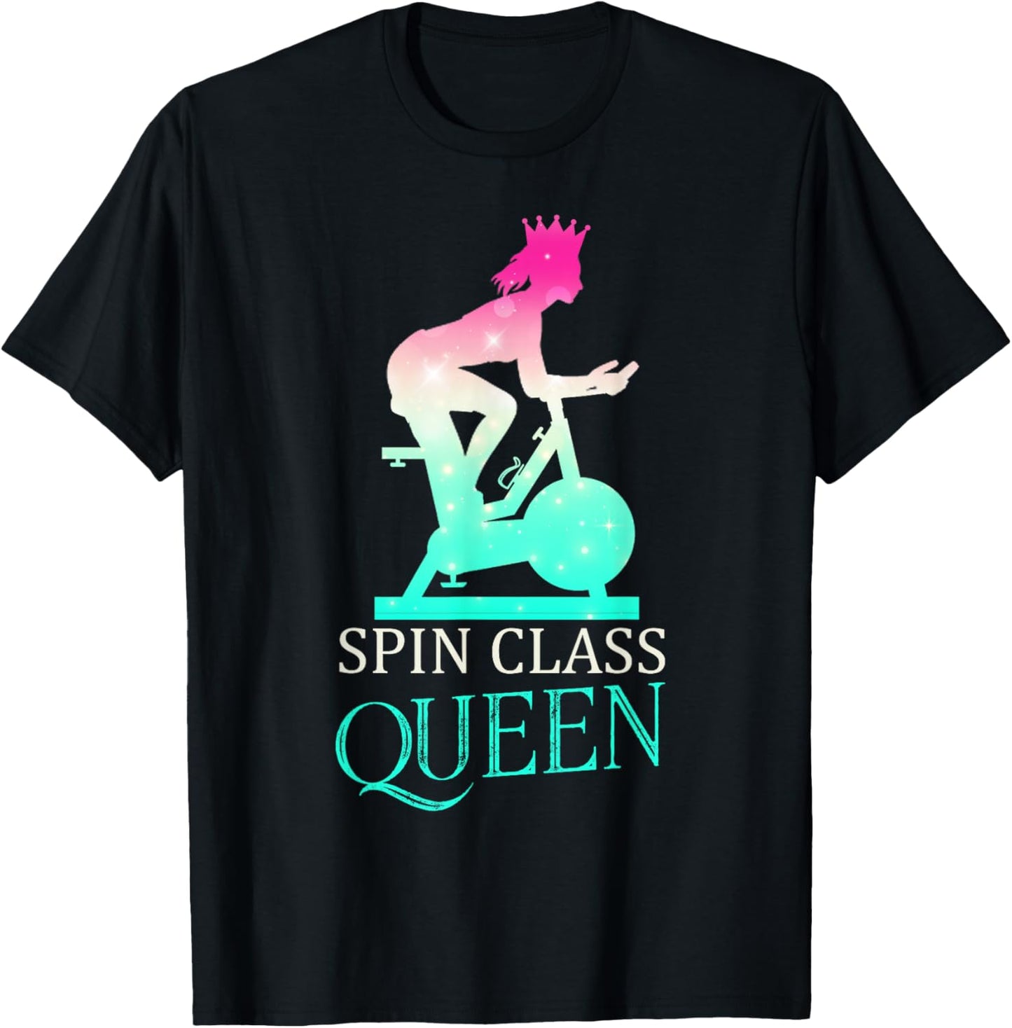 Spin Class Queen - Spinning T-Shirt - T-Shirt | Black