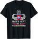 Proud Aunt Of 82nd Airborne Division Veteran Paratrooper T-Shirt - T-Shirt | Black