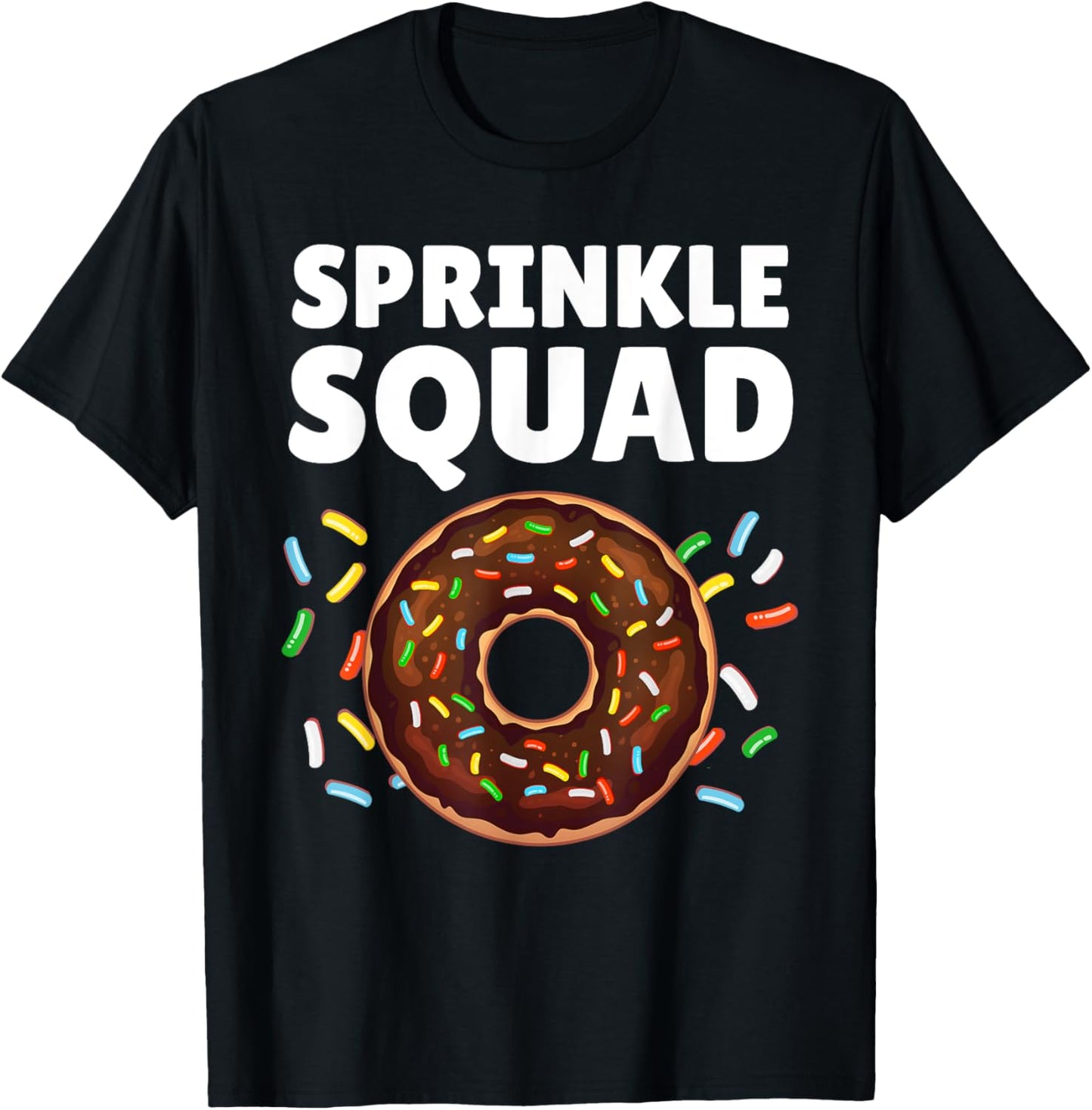 Cool Donut Art Women Kids Donut Squad Doughnut Donut T-Shirt - T-Shirt | Black