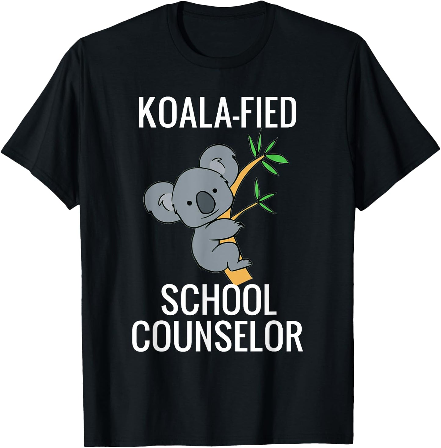 Qualified School Counselor Funny Koala Lover Graduation Gift T-Shirt - T-Shirt | Black