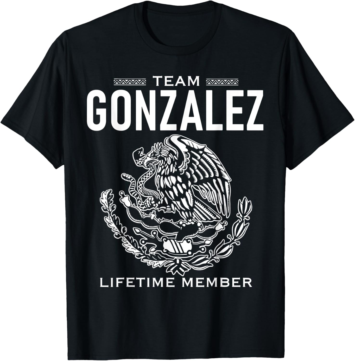 Team Gonzalez Lifetime Member Gift Shirt Proud Surname T-Shirt - T-Shirt | Black