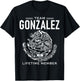 Team Gonzalez Lifetime Member Gift Shirt Proud Surname T-Shirt - T-Shirt | Black