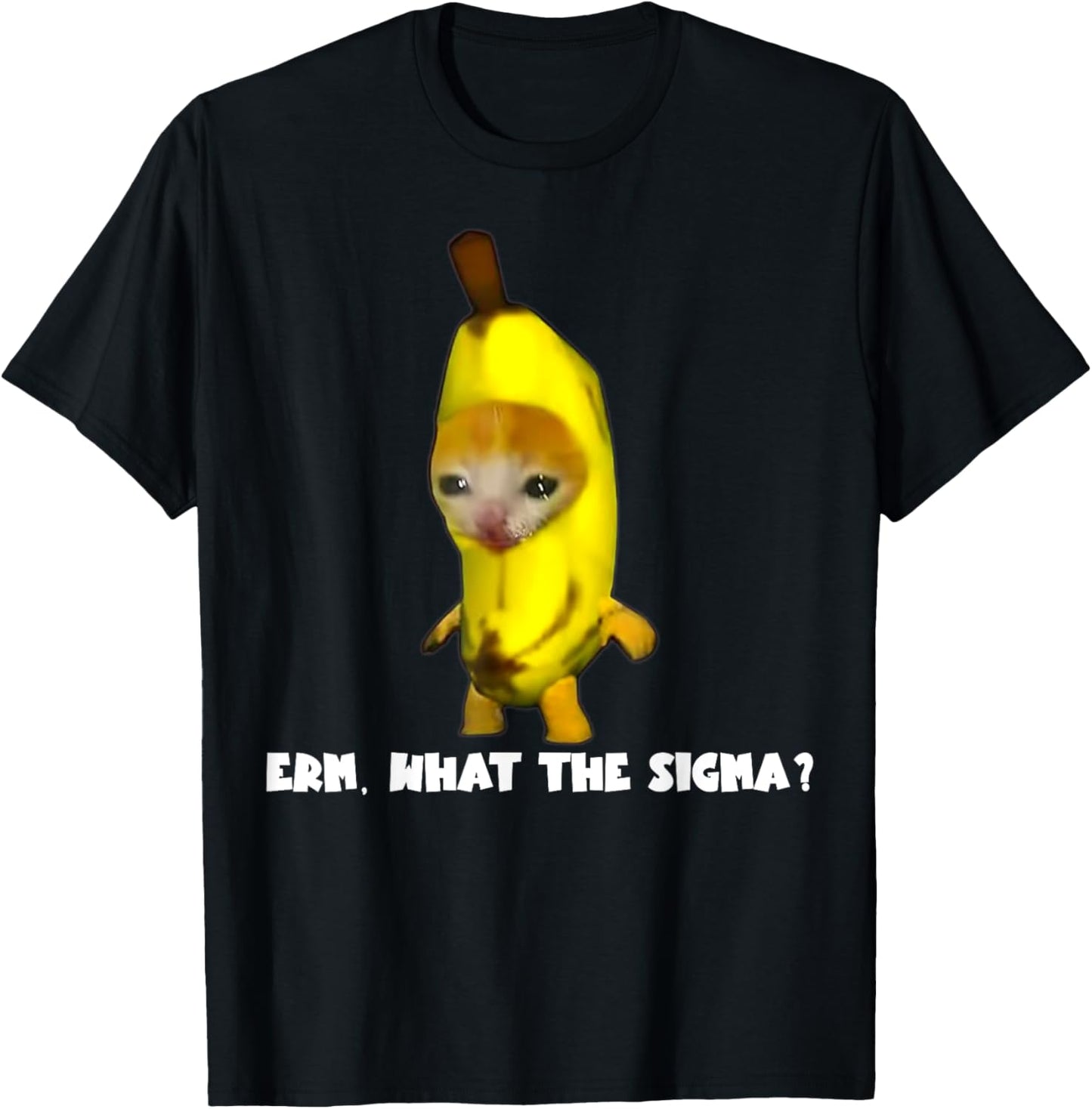 Sigma Banana Cat Costume Cat Meme Funny Memes Internet Memes Men Women T-Shirt - T-Shirt | Black
