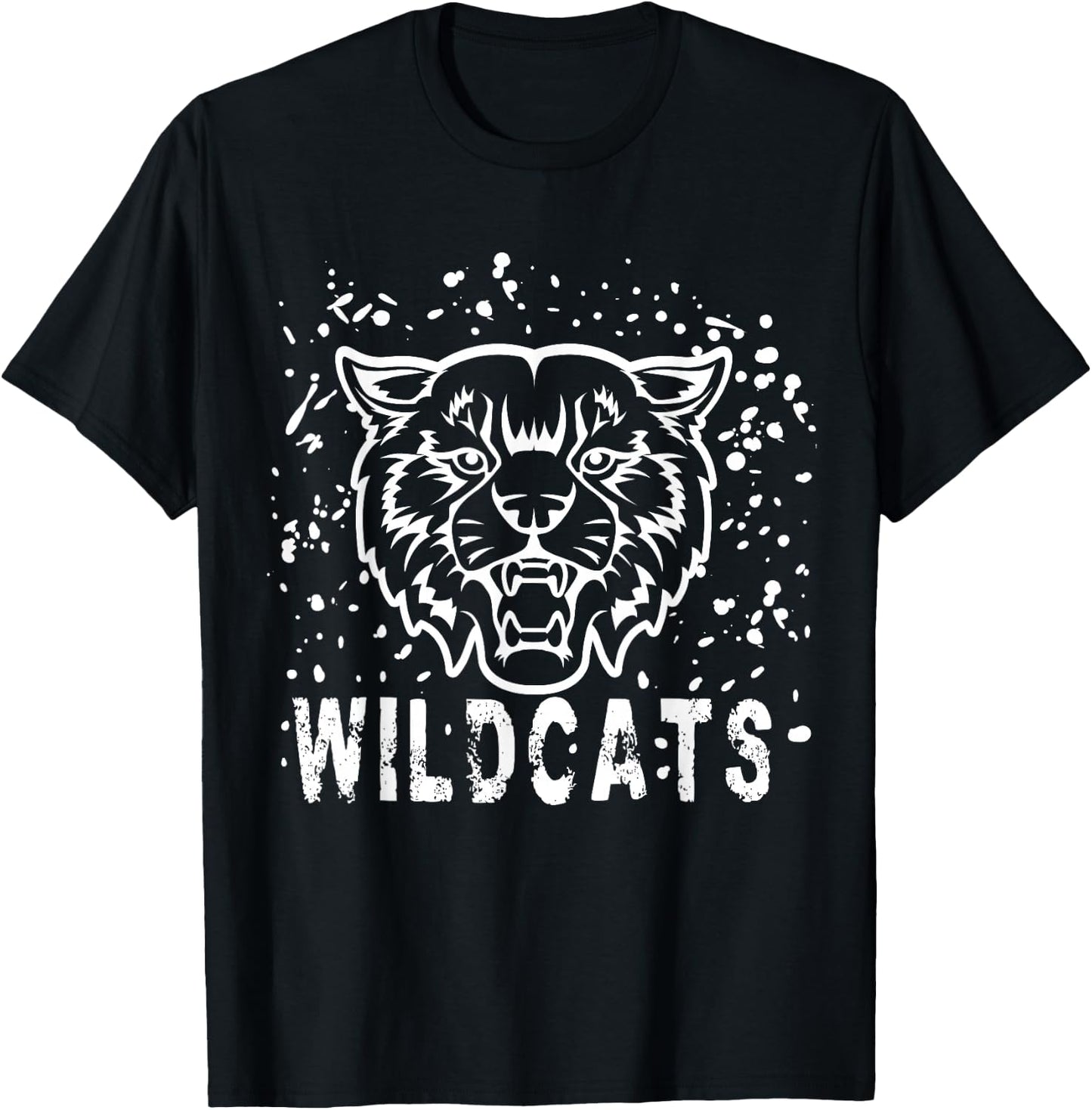 Wildcats Mascot School Sports Fan Team Spirit T-Shirt - T-Shirt | Black