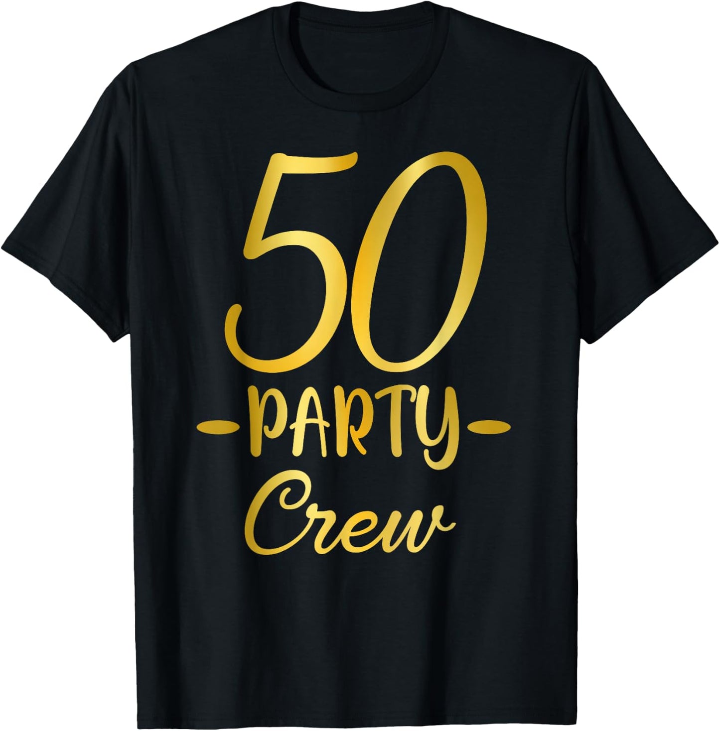 50 Party Crew 50th Birthday Group Friends Drinking Beers T-Shirt - T-Shirt | Black